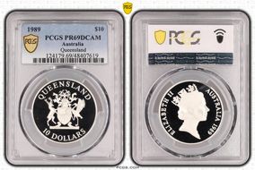 1989 $10 Queensland PR69DCAM