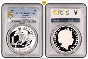 2013 $1 Black Caviar PR69DCAM