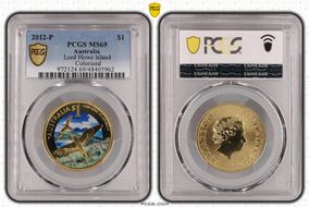 2012-P $1 Lord Howe Island Colorized MS69