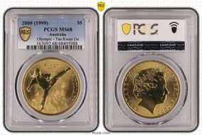 2000 (1999) $5 Olympic - Tae Kwan Do MS68