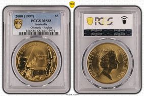 2000 (1997) $5 Olympic - Archer MS68
