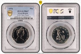 1976 50p S-H1 New Pence PR67