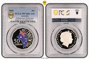 2000 50C Millennium - Colorized PR70DCAM