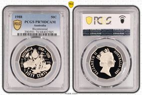 1988 50C Bicentennial PR70DCAM