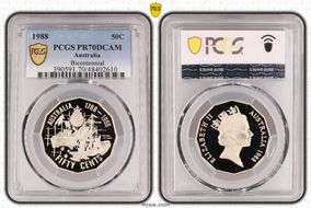 1988 50C Bicentennial PR70DCAM
