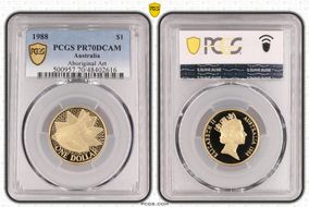 1988 $1 Aboriginal Art PR70DCAM