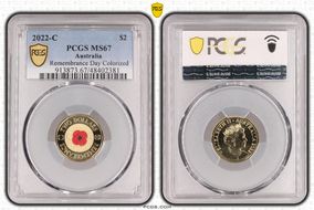 2022-C $2 Remembrance Day Colorized MS67