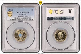 2022 $2 Peacekeeping - Colorized MS66