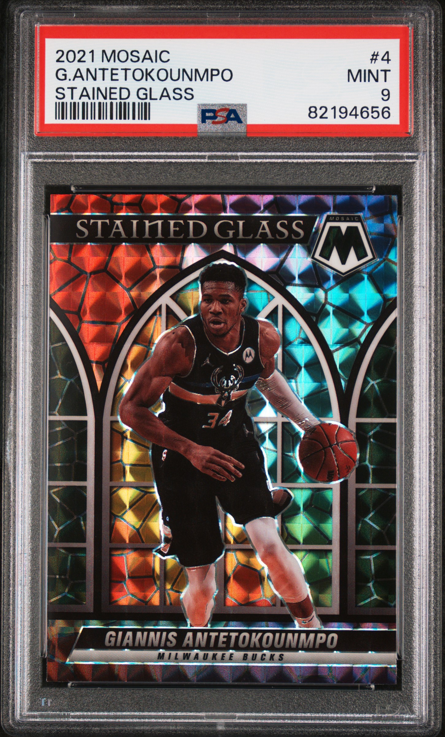 Giannis Antetokounmpo 2021 Mosaic #4 Stained Glass /(SSP) Price 