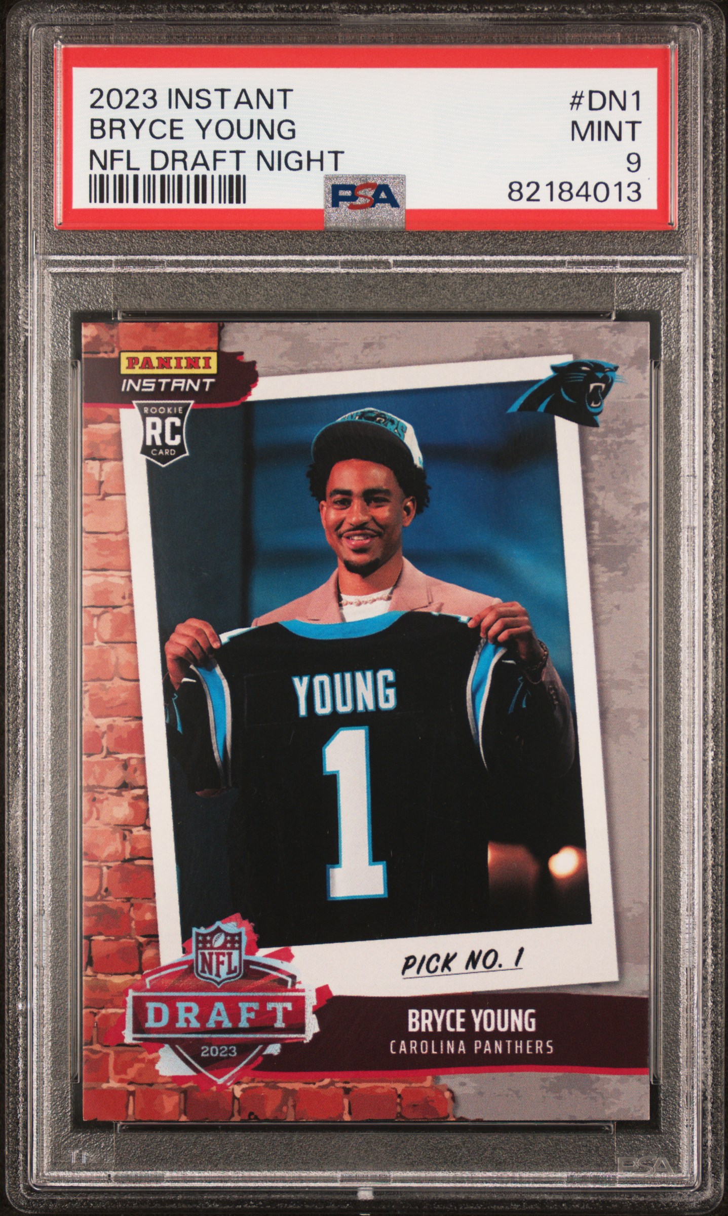 2023 Panini Instant NFL Draft Night #DN1 Bryce Young Rookie Card (/3659) – PSA MINT 9