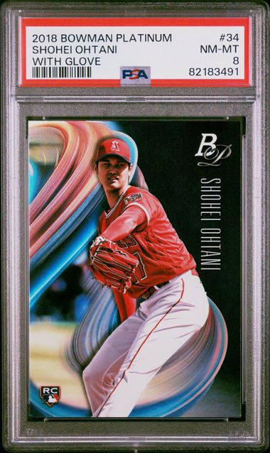 2018 Bowman Platinum With Glove 34 Shohei Ohtani Rookie Card – PSA