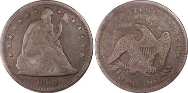 1869 $1 VF30