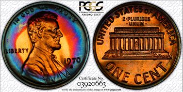 1970-S 1C Large Date PR65RB