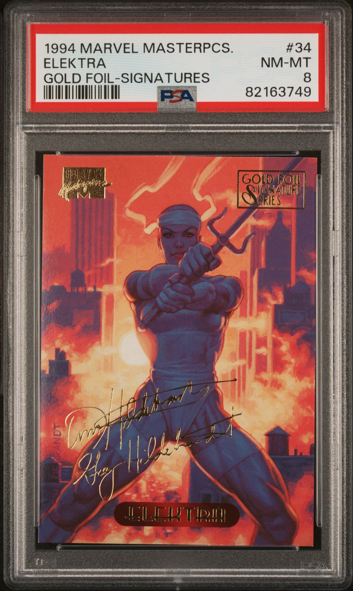 1994 Marvel MARVEL MASTERPIECES Gold #34 Elektra front