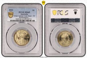 2022 $1 Great Aussie Coin Hunt - 'B' Bushrangers MS65