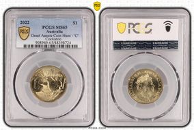 2022 $1 Great Aussie Coin Hunt - 'C' Cockatoo MS65