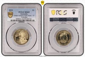 2022 $1 Great Aussie Coin Hunt - 'E' Echidna MS65