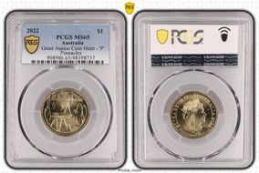 2022 $1 Great Aussie Coin Hunt - 'P' Pinnacles MS65