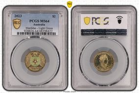 2023 $2 Matildas - Light Green Colorized MS64