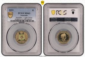 2023 $2 Matildas - Light Green Colorized MS63