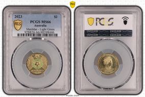2023 $2 Matildas - Light Green Colorized MS66