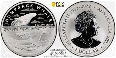 2023 $1 Humpback Whale MS69