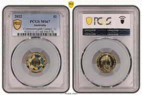 2022 $2 Commonwealth Games - U Colorized MS67