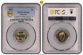 2022 $2 Commonwealth Games - S Colorized MS66