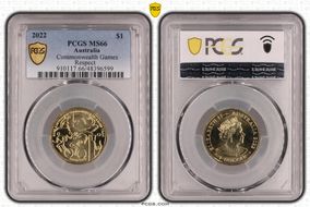 2022 $1 Commonwealth Games Respect MS66