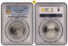 2022 50C 75th Ann. Signals Directorate MS69