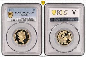 1991 $1 PR69DCAM
