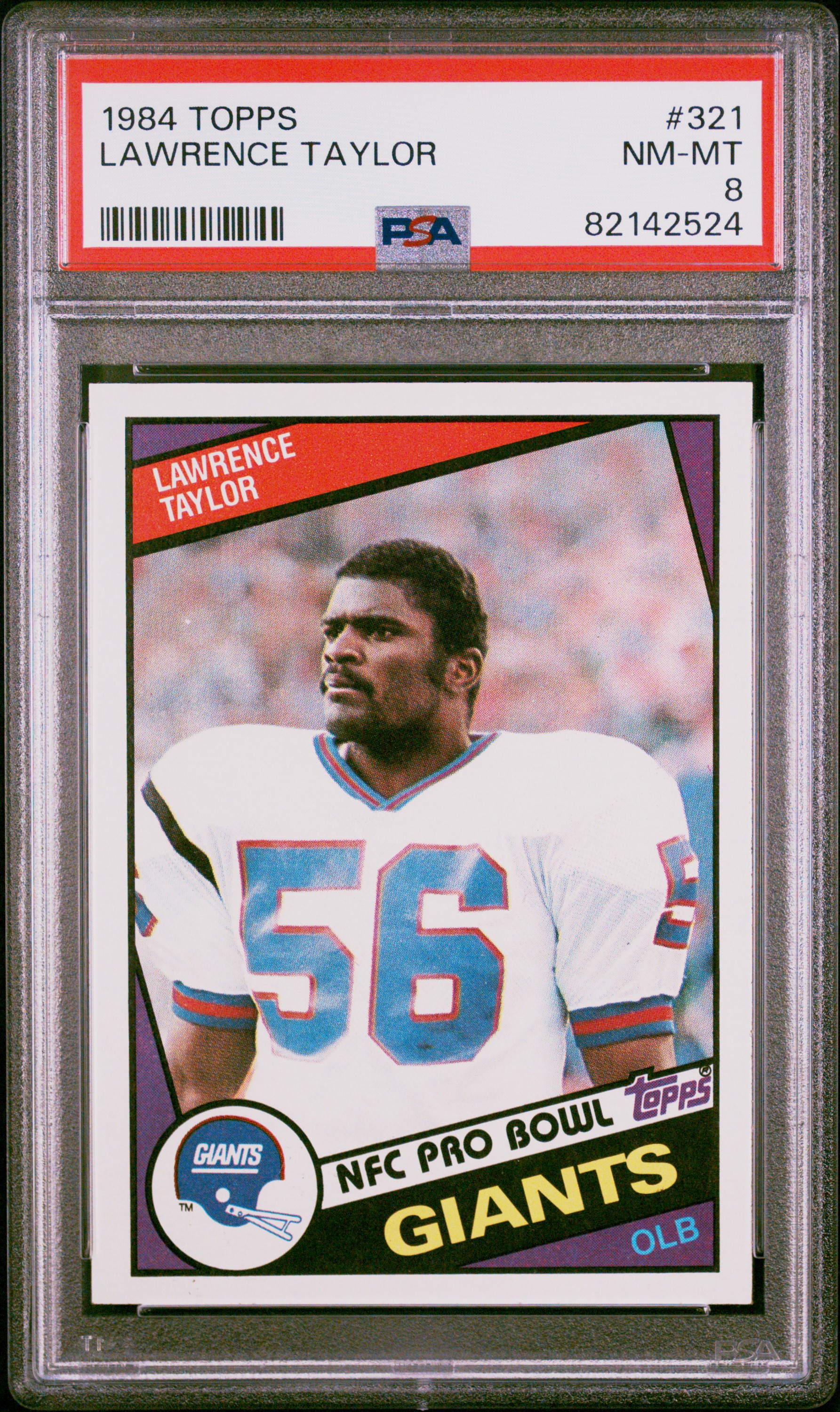 1984 Topps #321 Lawrence Taylor – PSA NM-MT 8