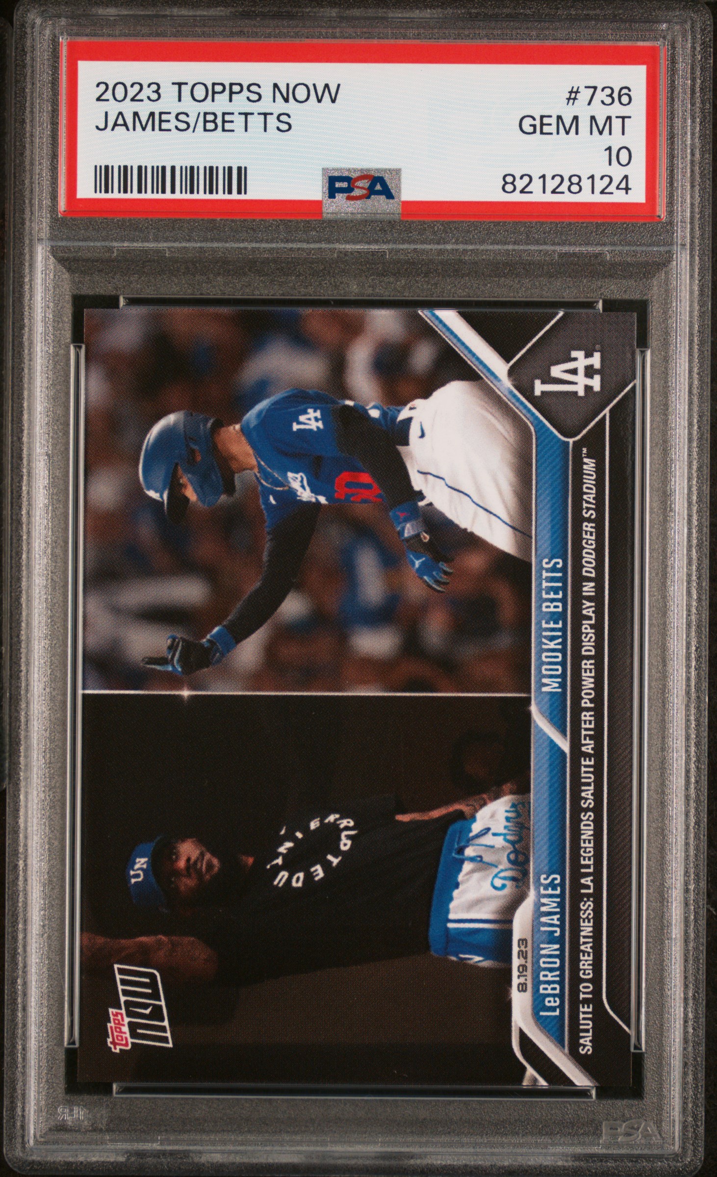 2023 #736 LeBron James/Mookie Betts PSA 10 Topps Now