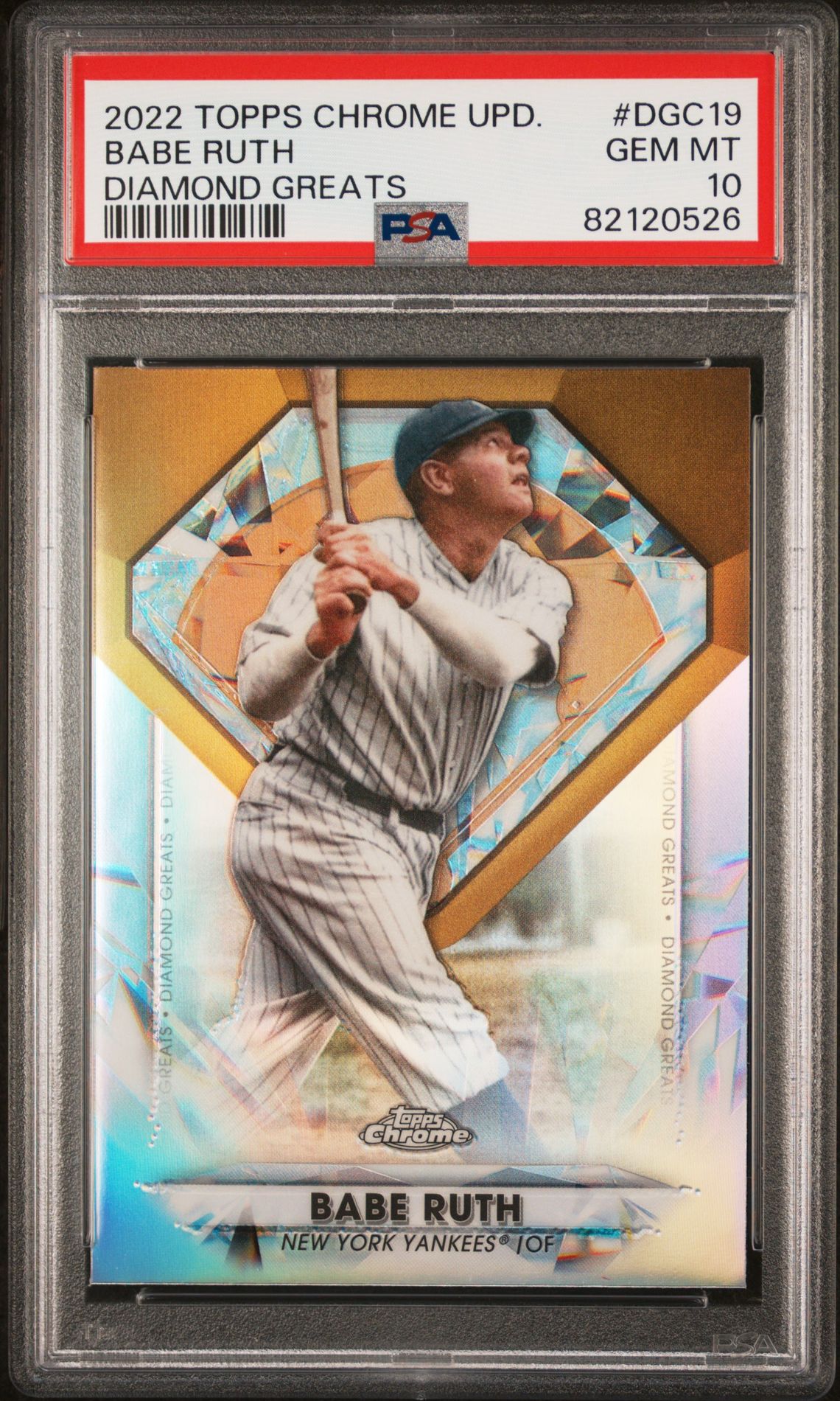 2022 Topps TOPPS CHROME UPDATE DIAMOND GREATS #DGC19 Babe Ruth front