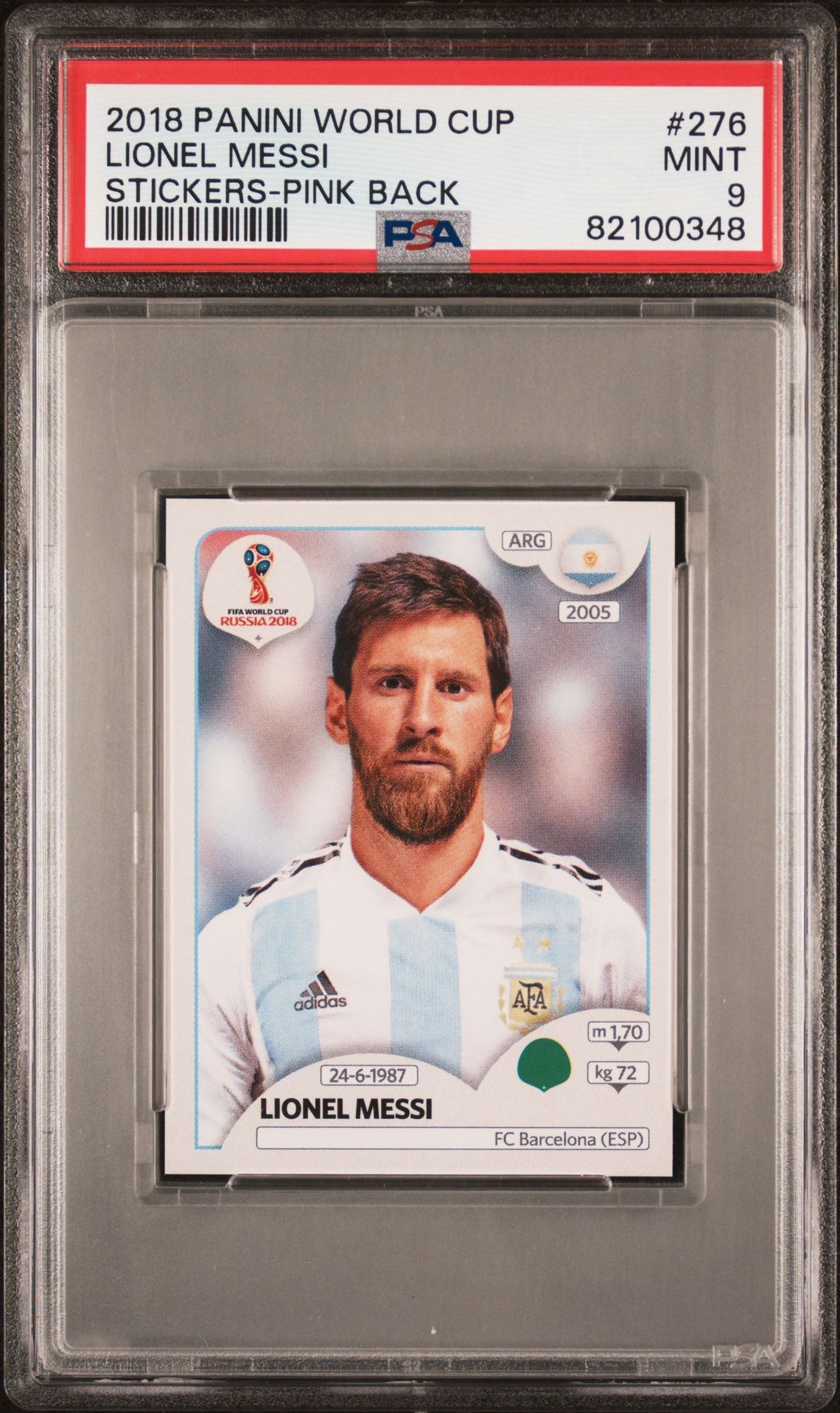 2018 Panini Panini World Cup Stickers #276 Lionel Messi front