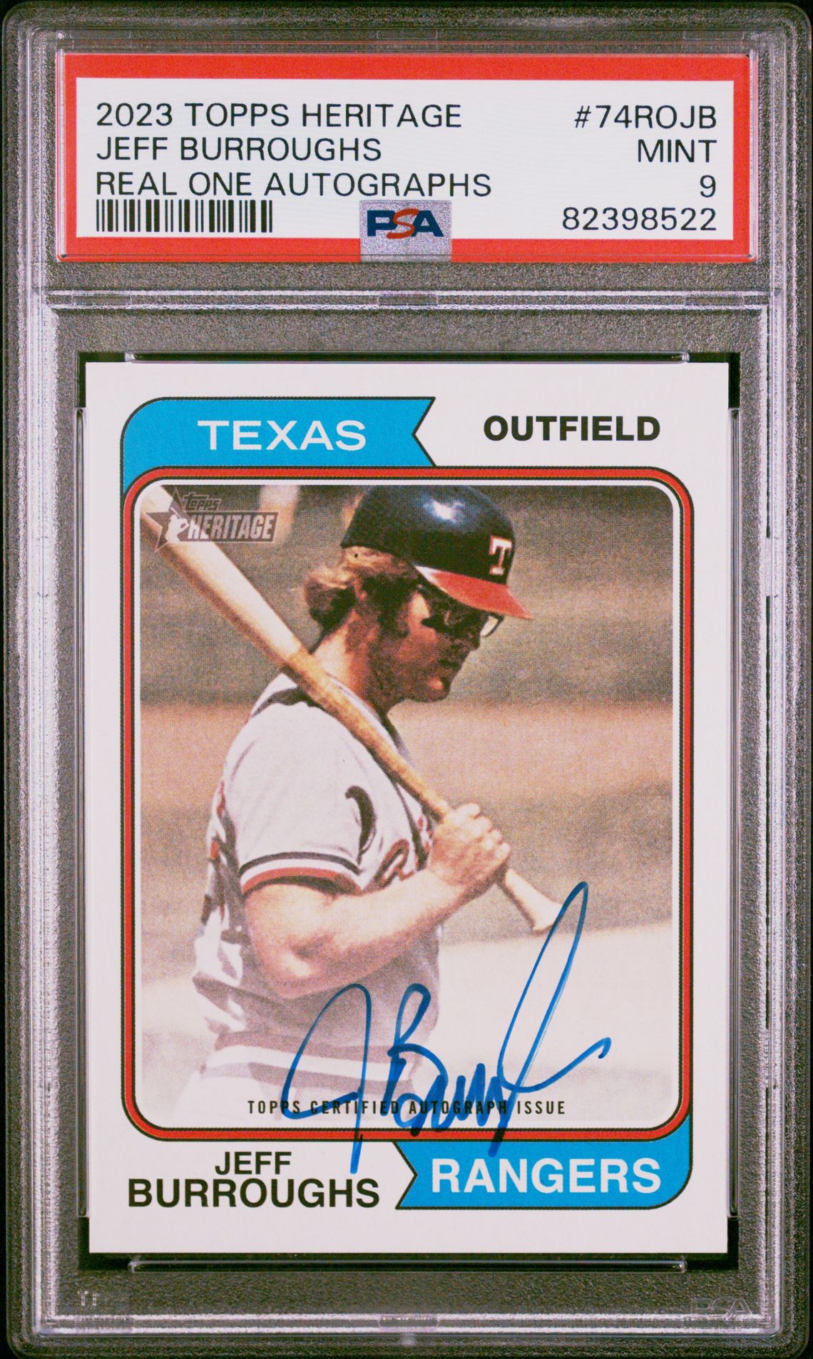 2023 Topps TOPPS HERITAGE REAL ONE AUTOGRAPHS #74ROJB Jeff Burroughs front