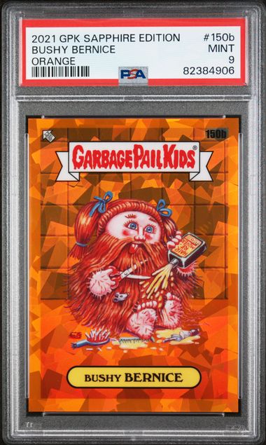 2021 Topps GARBAGE PAIL KIDS SAPPHIRE EDITION ORANGE #150B Bushy Bernice front