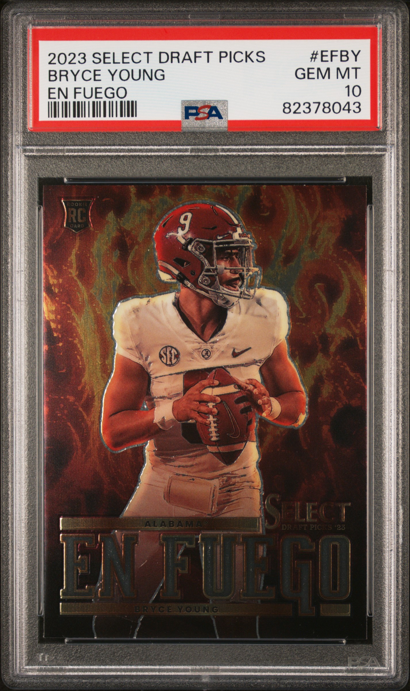 2023 Panini Select Draft Picks En Fuego #EFBY Bryce Young – PSA GEM MT 10