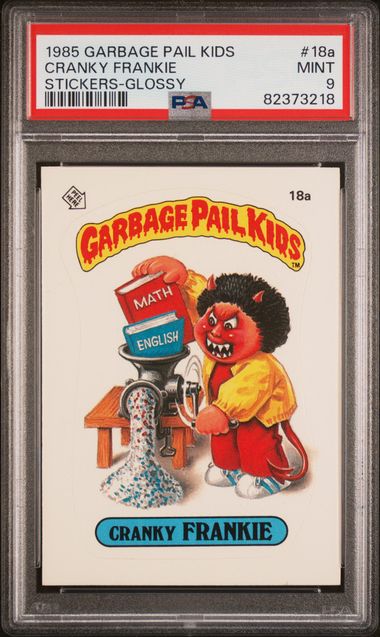 1985 Topps GARBAGE PAIL KIDS STICKERS #18A Cranky Frankie front