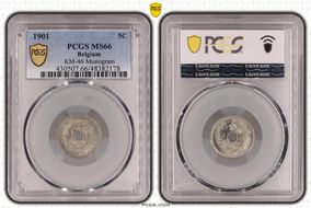 1901 5C KM-46 Monogram MS66