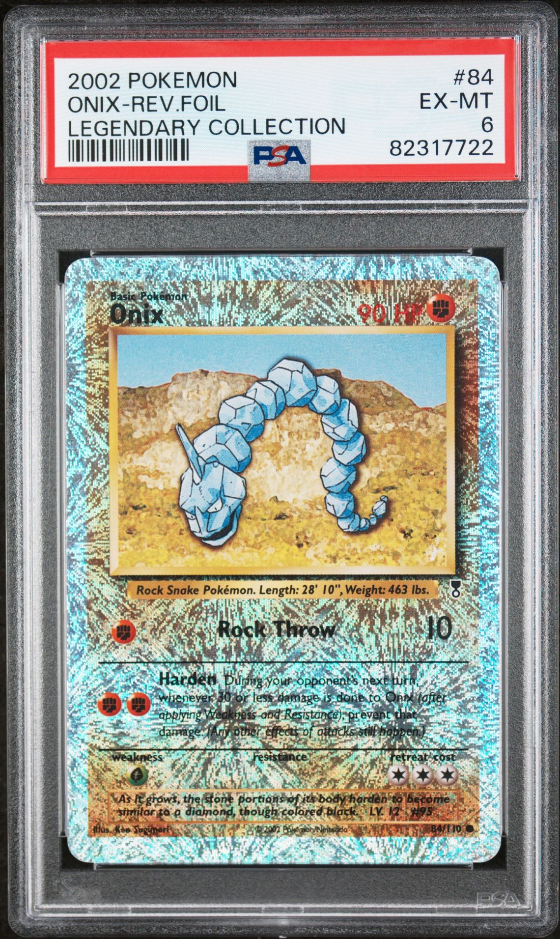 2002 Pokemon POKEMON LEGENDARY COLLECTION #84 Onix-Rev.Foil front