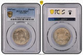 1947(m) Florin KM-40a  Ag MS63