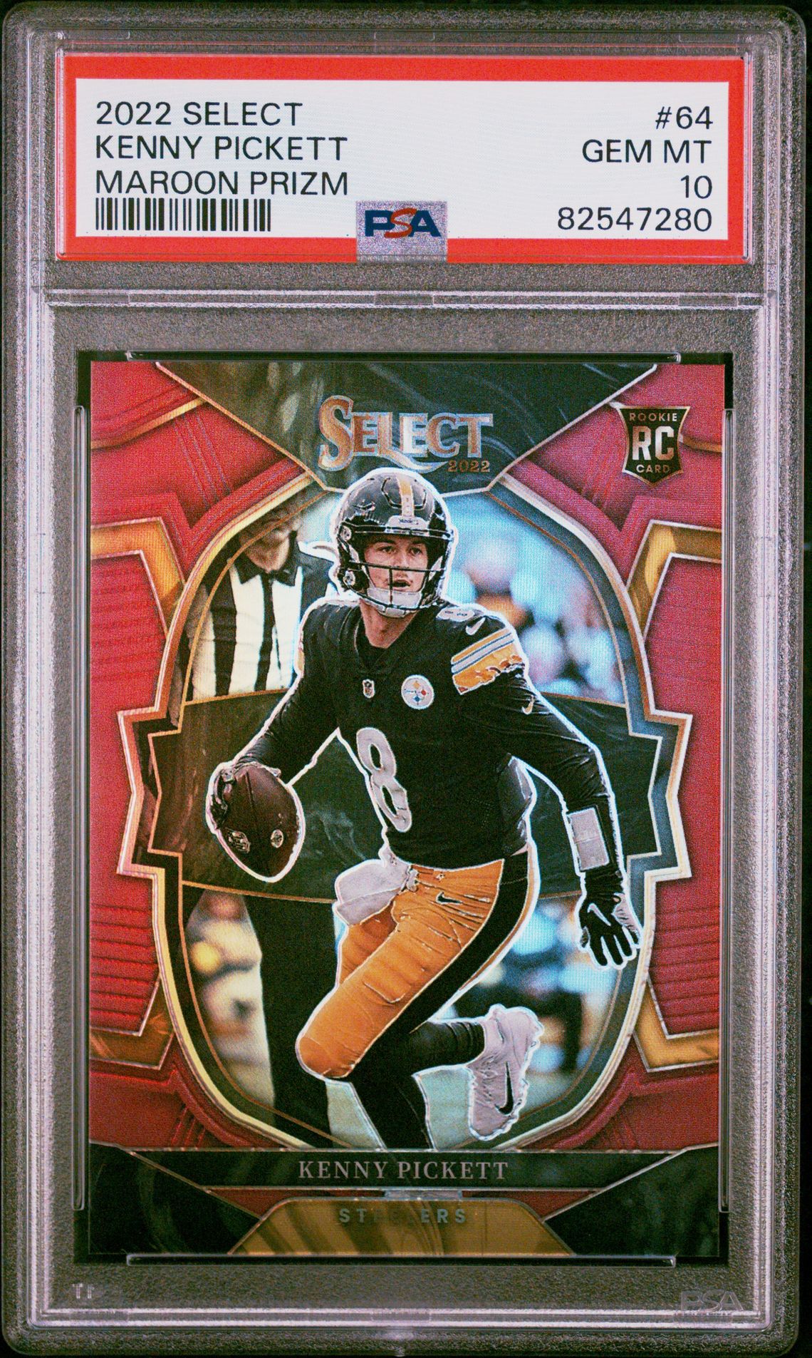 2022 Panini PANINI SELECT MAROON PRIZM #64 Kenny Pickett front