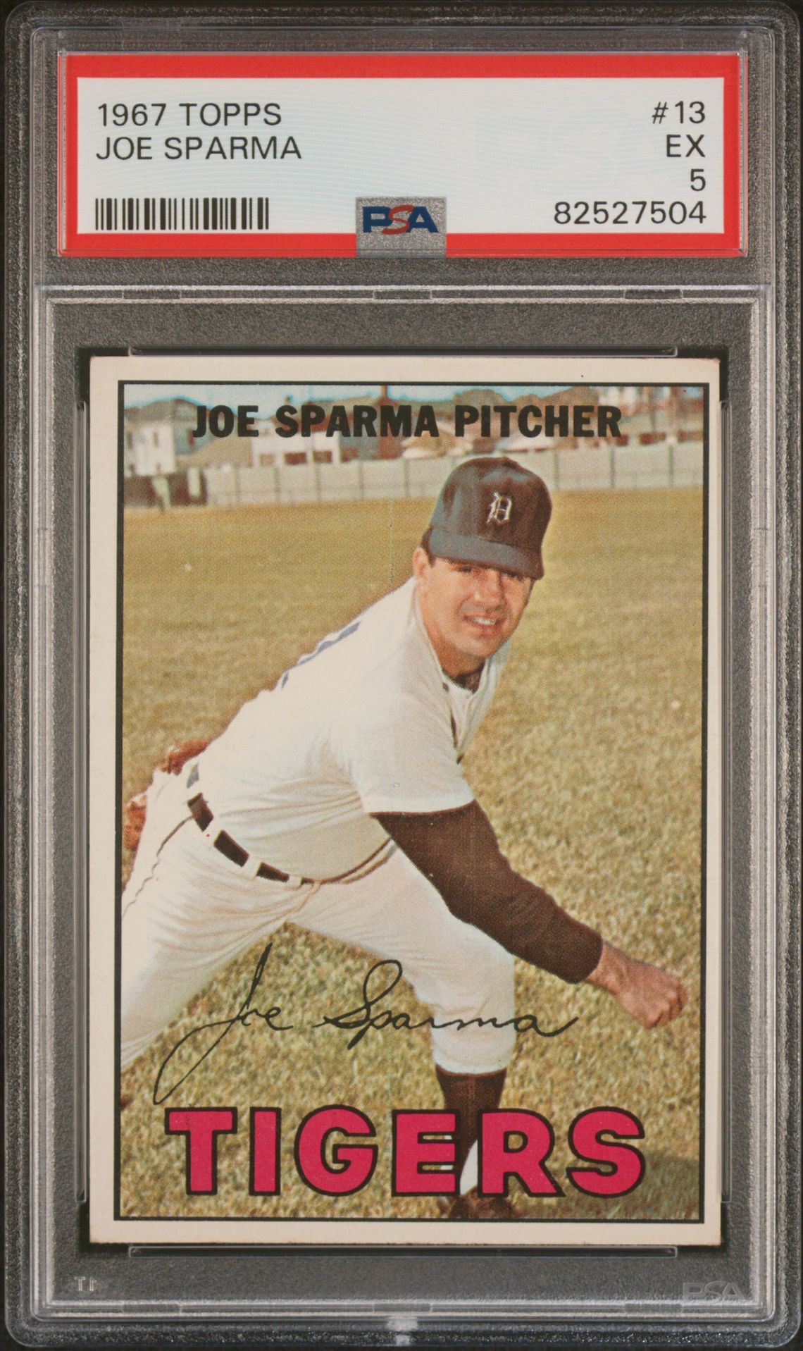 1967 Topps Joe Sparma #13 Ex 5 front