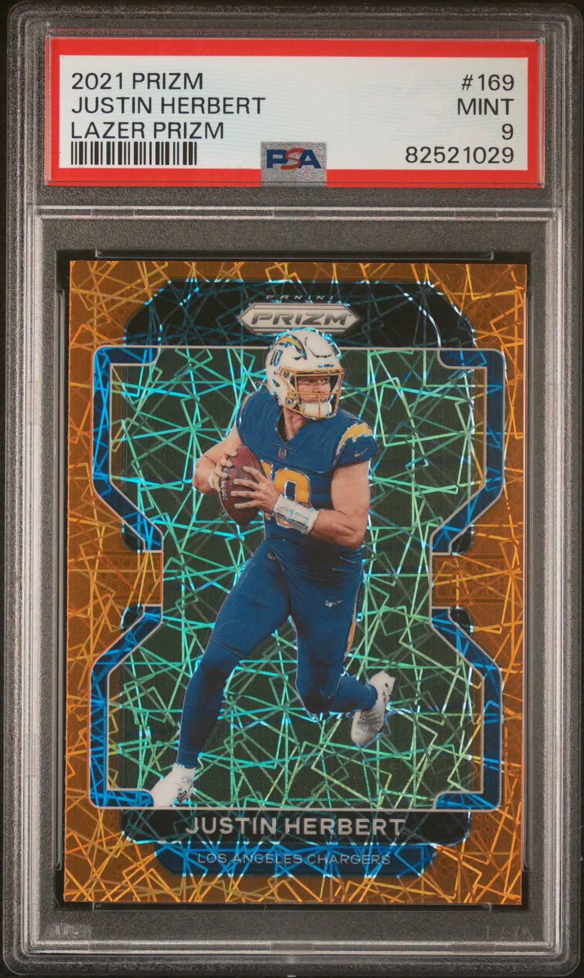 2021 Panini PANINI PRIZM LAZER PRIZM #169 Justin Herbert front