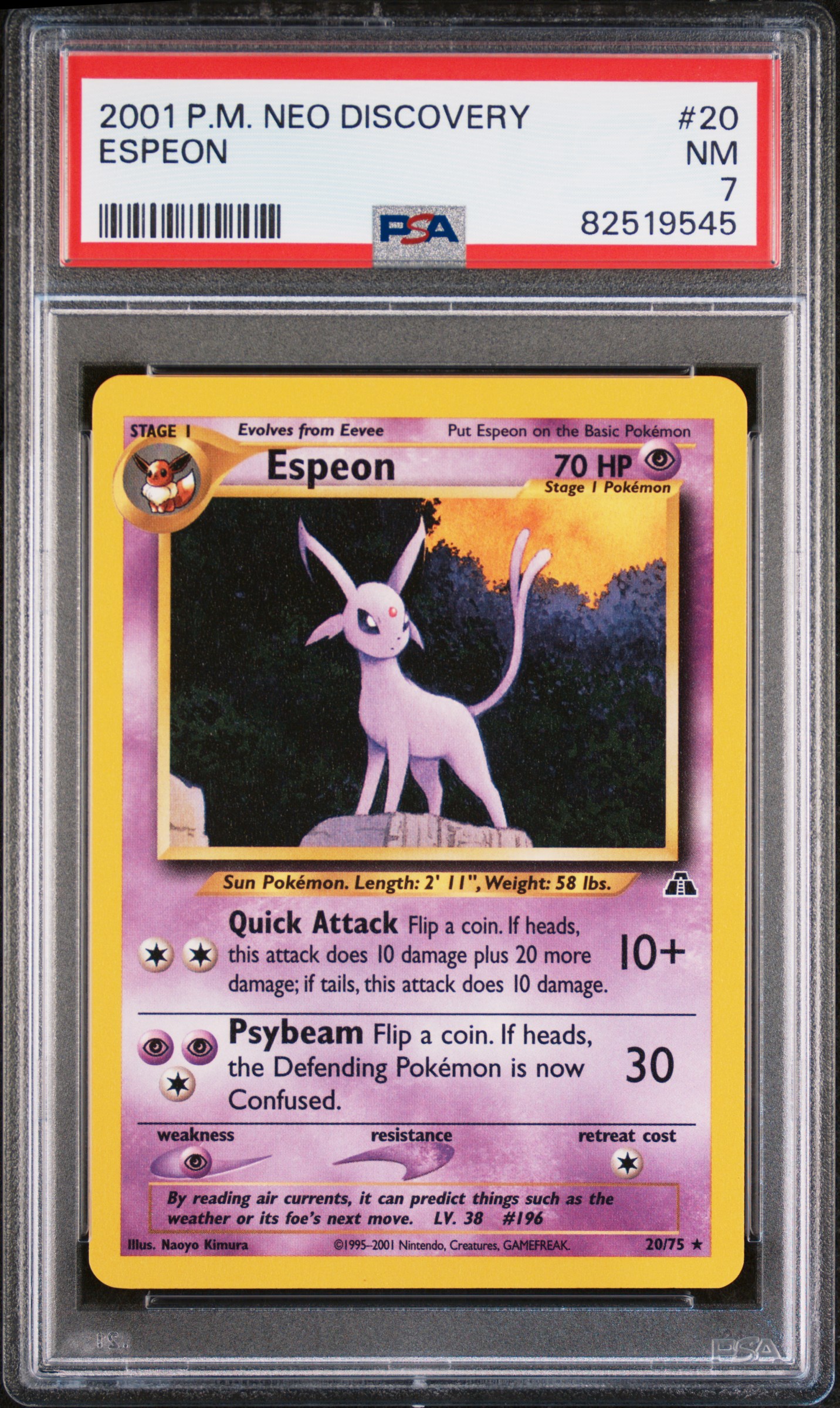 Espeon 2001 Neo Discovery #20/75 Unlimited Price Guide - Sports Card  Investor