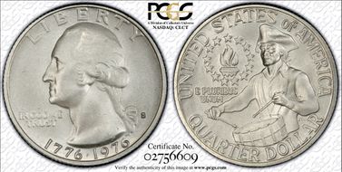 1976-S 25C Silver MS68