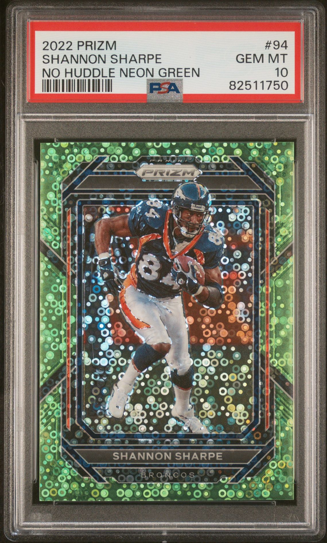 2022 Panini PANINI PRIZM Neon Green #94 Shannon Sharpe front