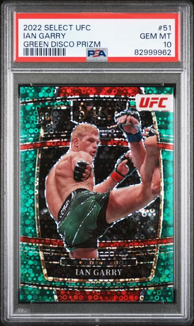 2022 Panini Select Ufc Ian Garry #51 (Green Disco Prizm) Gem Mt 10 front