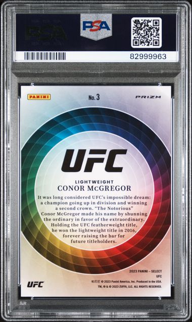 2023 Panini Select Ufc Color Wheel Conor Mcgregor #3 Gem Mt 10 back